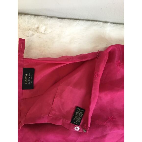 DANA BUCHMAN 100% SILK FLORAL SKIRT SIZE 8 whimsey fairy classic - Picture 4 of 9